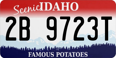 ID license plate 2B9723T