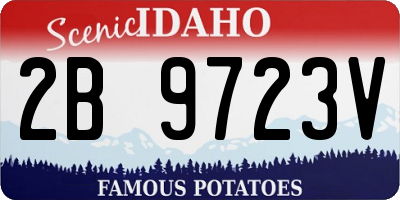 ID license plate 2B9723V