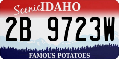 ID license plate 2B9723W