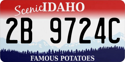 ID license plate 2B9724C