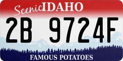 ID license plate 2B9724F
