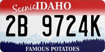ID license plate 2B9724K