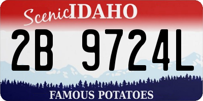 ID license plate 2B9724L