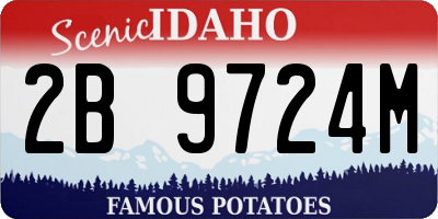 ID license plate 2B9724M