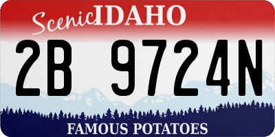 ID license plate 2B9724N
