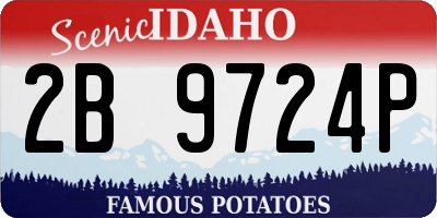 ID license plate 2B9724P