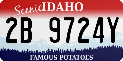 ID license plate 2B9724Y