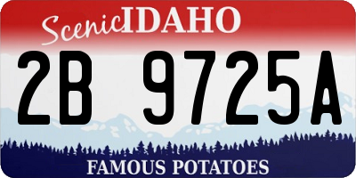 ID license plate 2B9725A
