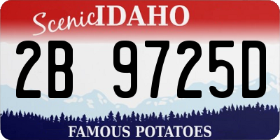 ID license plate 2B9725D