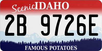 ID license plate 2B9726E