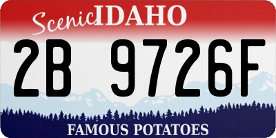 ID license plate 2B9726F