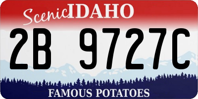 ID license plate 2B9727C