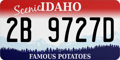 ID license plate 2B9727D
