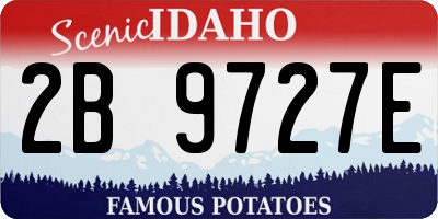 ID license plate 2B9727E