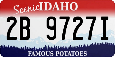 ID license plate 2B9727I