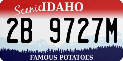 ID license plate 2B9727M