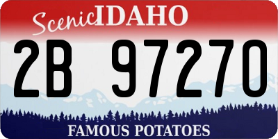 ID license plate 2B9727O
