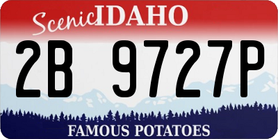 ID license plate 2B9727P
