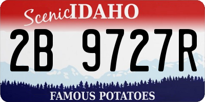 ID license plate 2B9727R