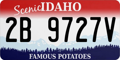 ID license plate 2B9727V