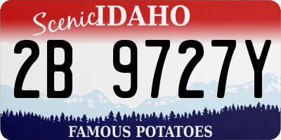 ID license plate 2B9727Y