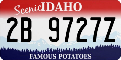 ID license plate 2B9727Z
