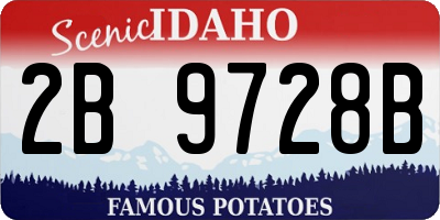 ID license plate 2B9728B