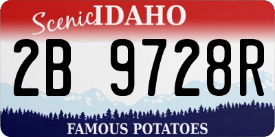 ID license plate 2B9728R