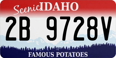 ID license plate 2B9728V