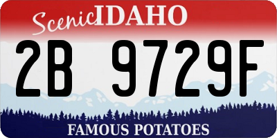 ID license plate 2B9729F