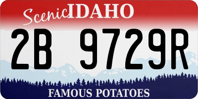 ID license plate 2B9729R