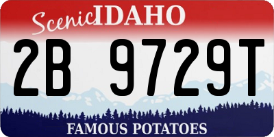 ID license plate 2B9729T
