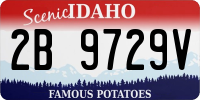 ID license plate 2B9729V