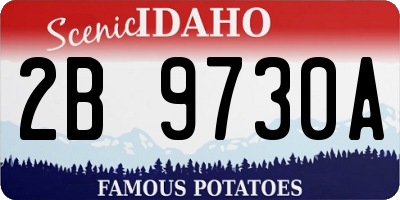 ID license plate 2B9730A