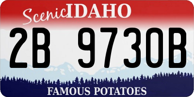 ID license plate 2B9730B