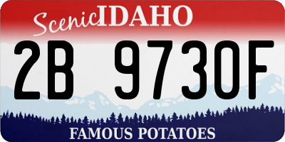 ID license plate 2B9730F