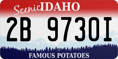 ID license plate 2B9730I