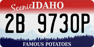ID license plate 2B9730P