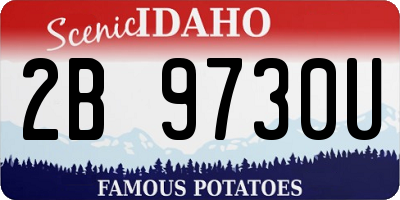 ID license plate 2B9730U