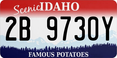 ID license plate 2B9730Y