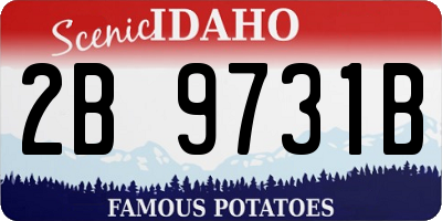 ID license plate 2B9731B