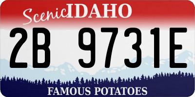 ID license plate 2B9731E