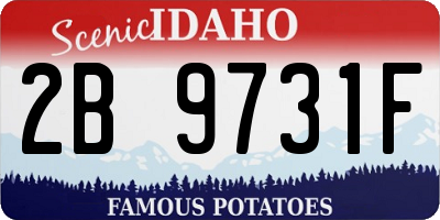 ID license plate 2B9731F