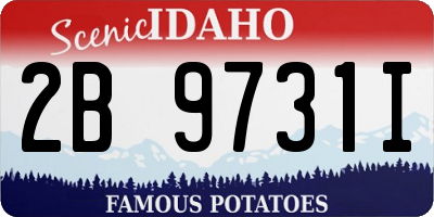 ID license plate 2B9731I