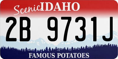 ID license plate 2B9731J