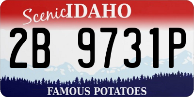 ID license plate 2B9731P
