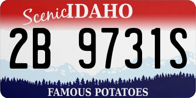 ID license plate 2B9731S