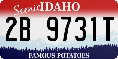 ID license plate 2B9731T