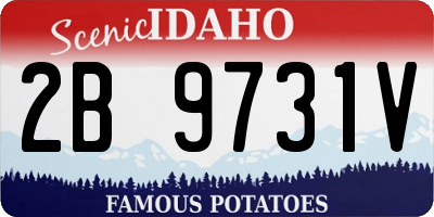 ID license plate 2B9731V