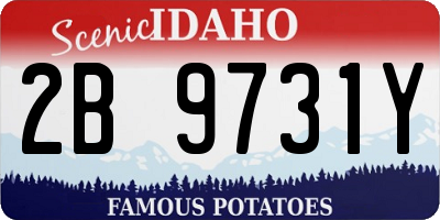 ID license plate 2B9731Y